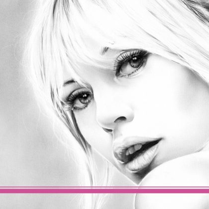 Bleistiftzeichnung Portrait Kunst Dirk Richter - Kunstwerk Original Brigitte Bardot 2