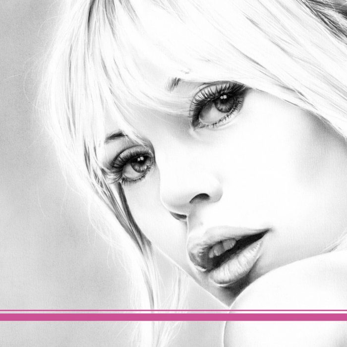 Bleistiftzeichnung Portrait Kunst Dirk Richter - Kunstwerk Original Brigitte Bardot 2