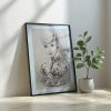 angelehnter Rahmen Audrey Hepburn Büste angelehnter Rahmen Audrey Hepburn Büste