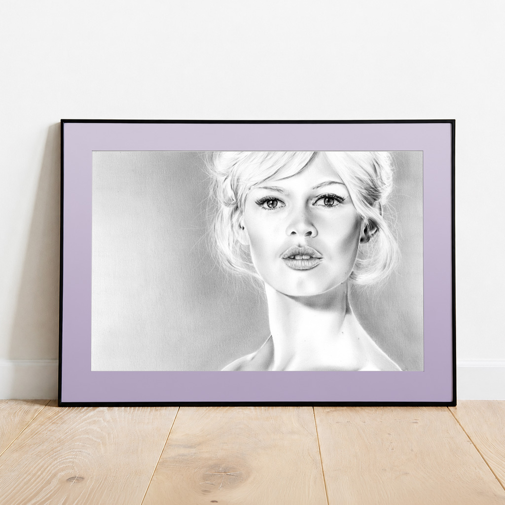 gerahmter Kunstdruck Brigitte Bardot Variante 2