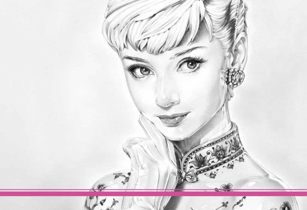 Blog Bild Zeichnung Audrey Hepburn Büste