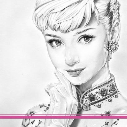 Blog Bild Zeichnung Audrey Hepburn Büste