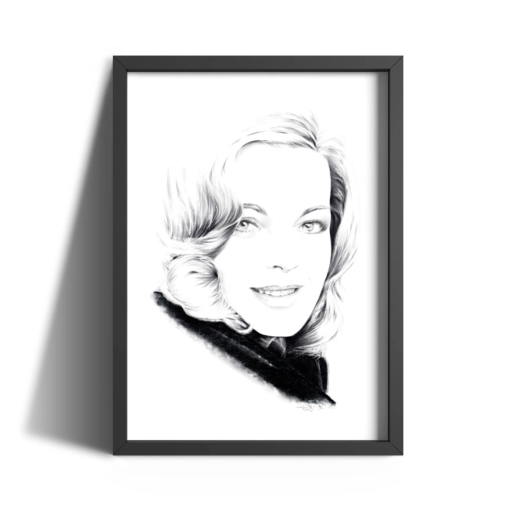 Bleistiftzeichnung Portrait Kunst Dirk Richter - Kunstwerk Romy Schneider 4