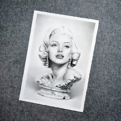 Dirk Richter Artist proof Bütten Kunstdruck Marilyn Monroe Büste limitiert