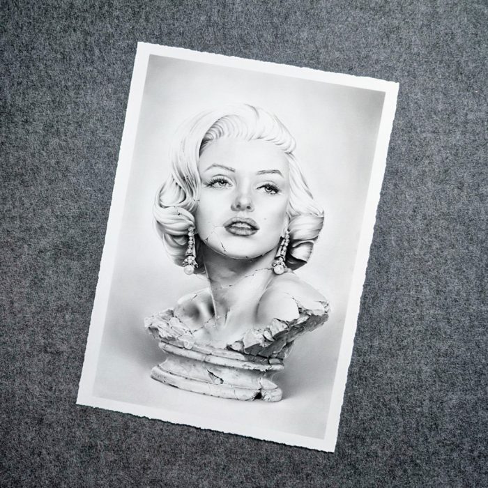 Dirk Richter Artist proof Bütten Kunstdruck Marilyn Monroe Büste limitiert