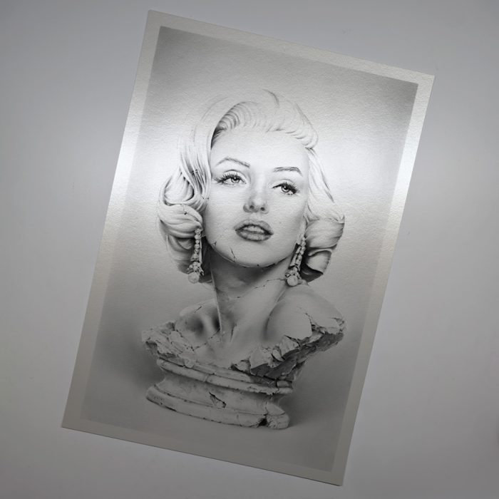 Dirk Richter silver line Kunstdruck limitiert Marilyn Monroe Büste